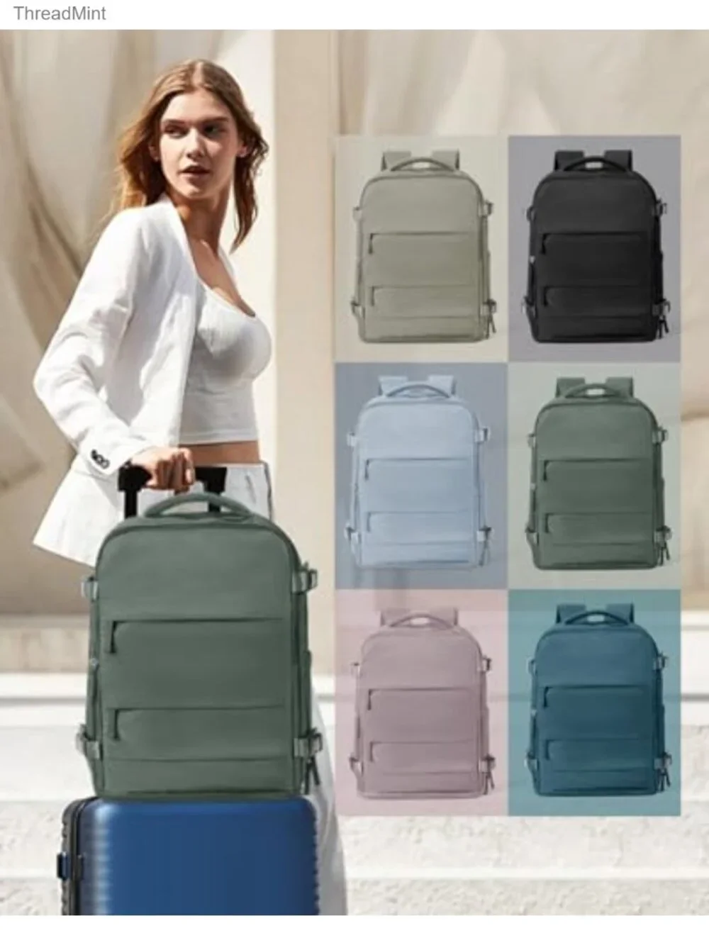 Large Waterproof Polyester Travel Backpack Carry On Laptop Gym Daypack